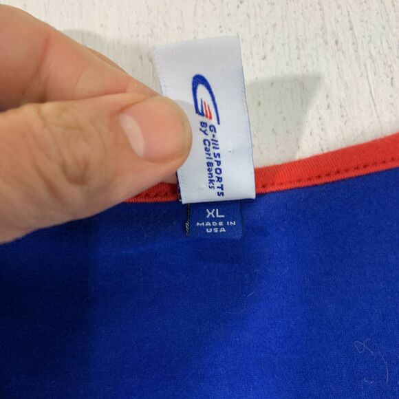 Vintage Chicago Cubs Shirt Women XS Youth Size XL Red Trim Notch Neck Blue Tee - Picture 7 of 10